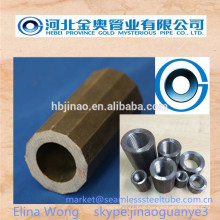 Double Hexagon 45#/S45C/1045/40Cr/4140 Seamless Steel Tube for construction coupling